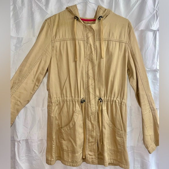 Mossimo Supply Co. tan trench coat, size large. - Picture 2 of 5
